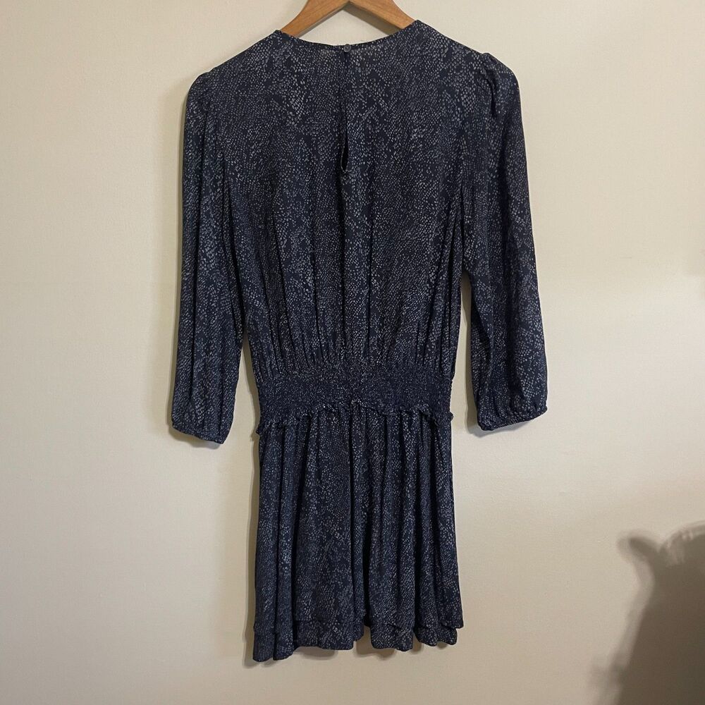 Rails Inez Slate Python Grey Snake Print Smocked … - image 2